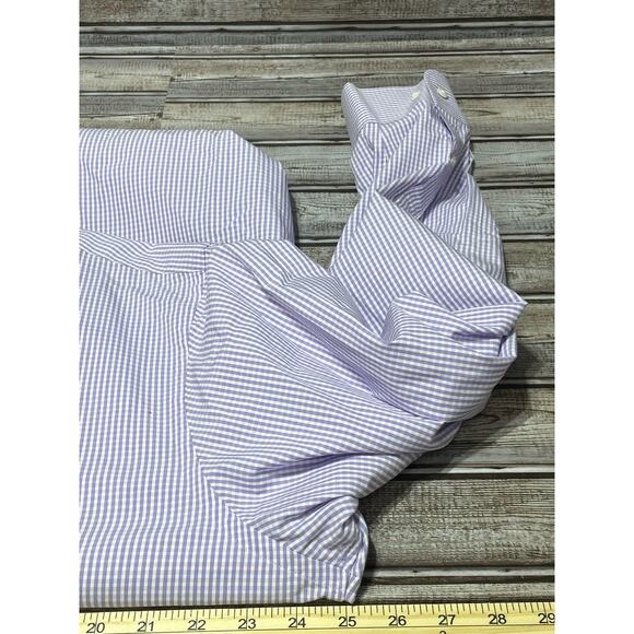 Nordstrom’s Men’s Shop Tech Smart Long Sleeve Button Up Purple White 16.5 34/35 - Picture 6 of 6